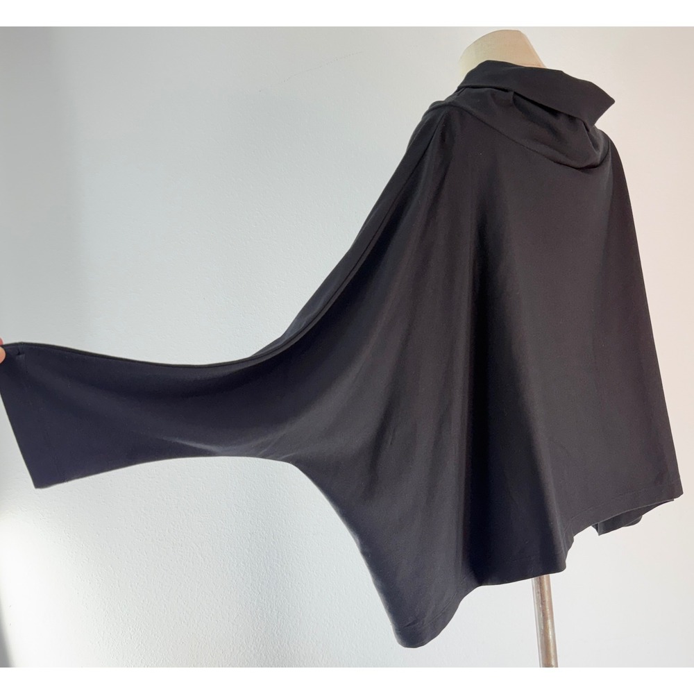 Bryn Walker Black Cowl Neck Drop Shoulder Sweatshirt Boxy Oversized Lagenlook L - Picture 3 of 8
